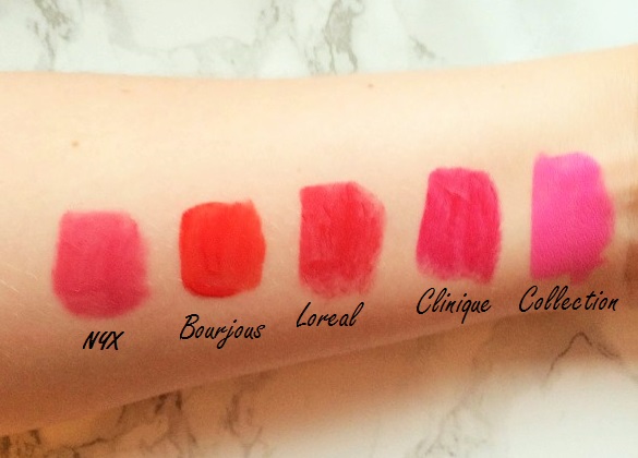 valentines lip swatches
