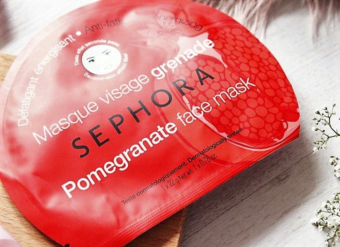 Four Sephora Face Masks Tried and Reviewed - Sephora Pomegranate Anti Fatigue Sheet Face Mask (2).jpeg
