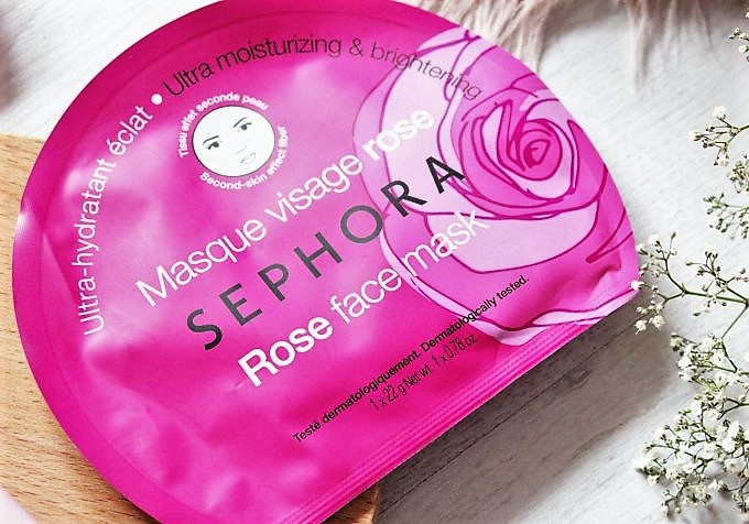 Four Sephora Face Masks Tried and Reviewed - Sephora Rose Sheet Face Mask (2)